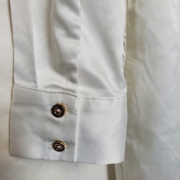 Jluxlabel Satin Feel Deep Plunge Sinclair Jumpsuit White Size Small - Picture 6 of 16